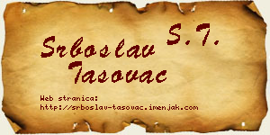 Srboslav Tasovac vizit kartica